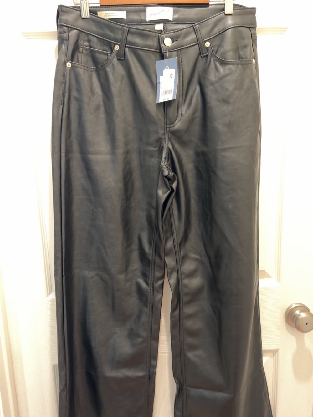 Universal Threads Black Faux Leather Pants 12R